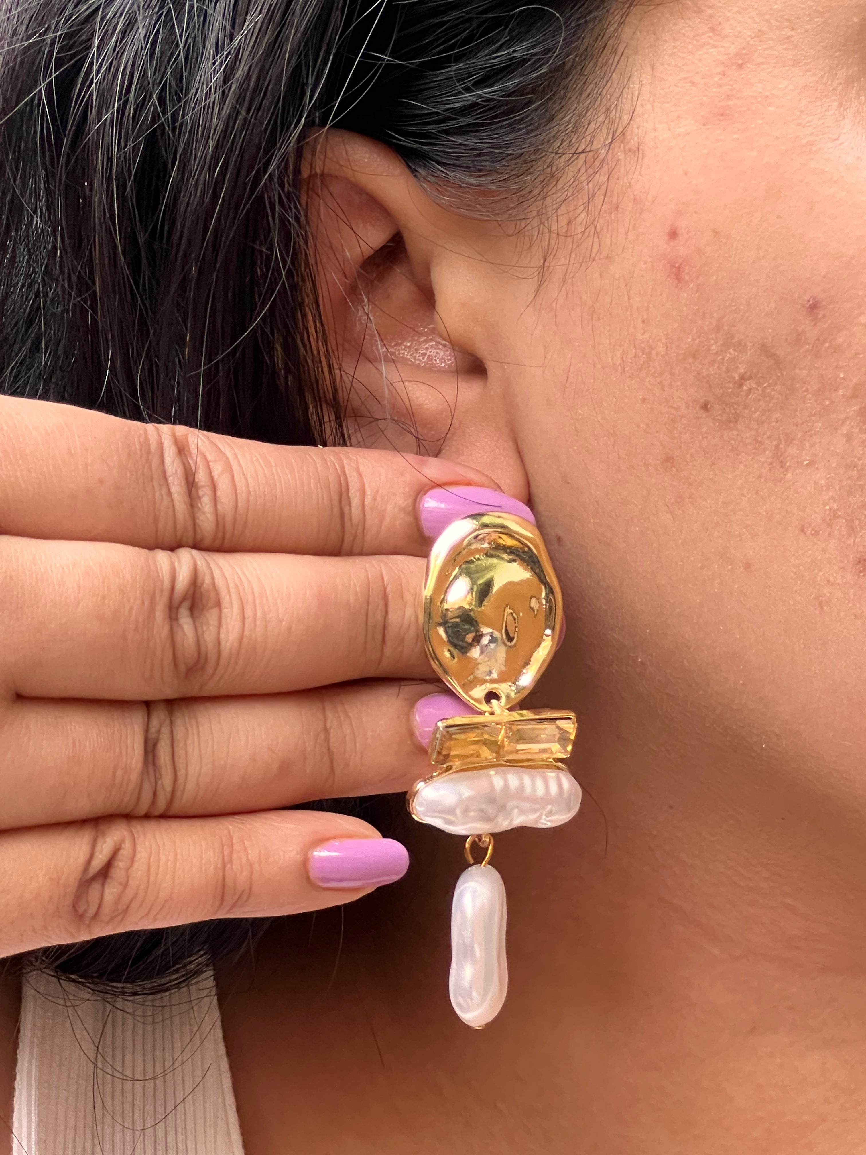 SIVERLY PEARL Fashion Earrings