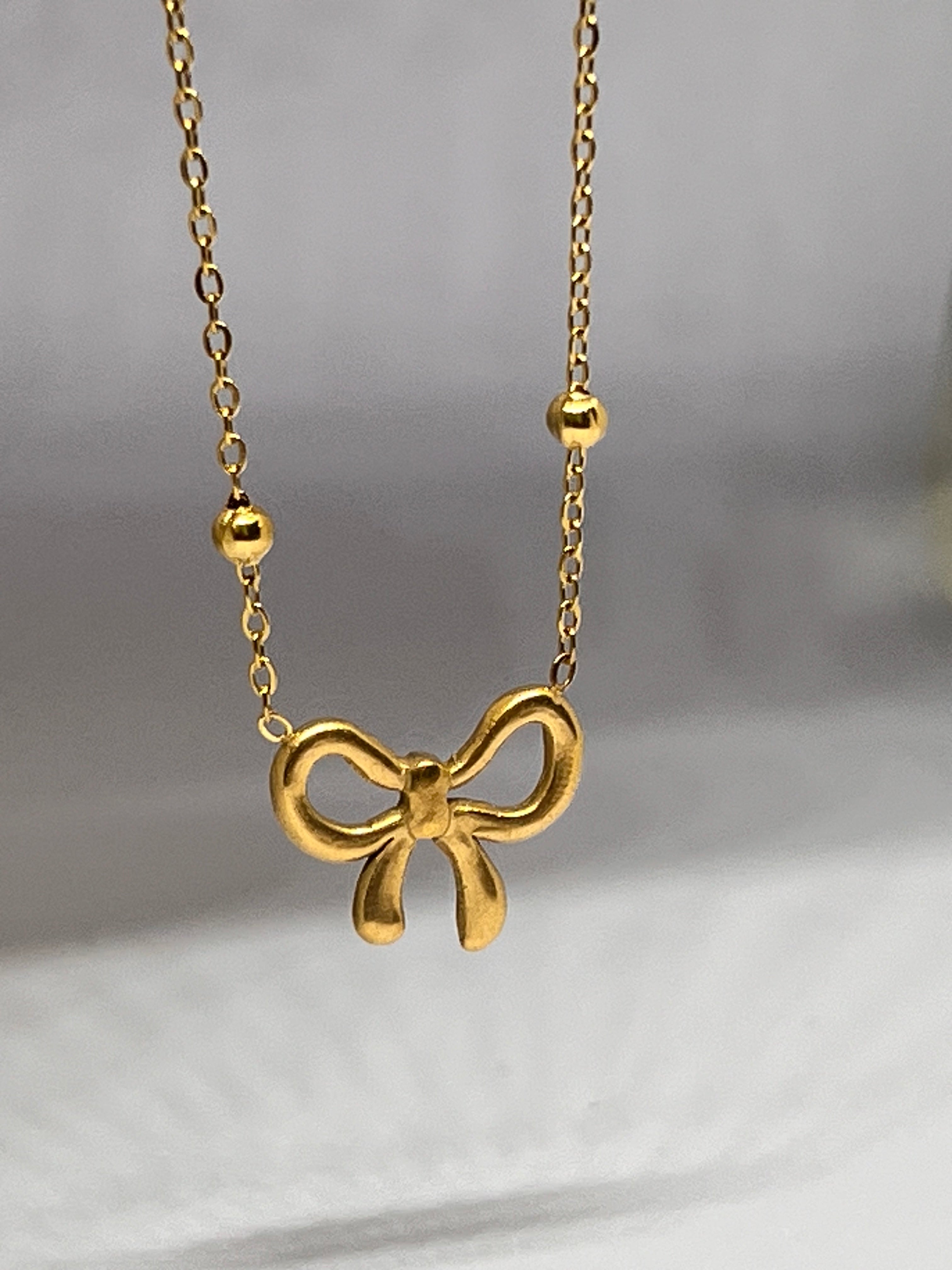 Mini Bow Anti-tarnish Necklace