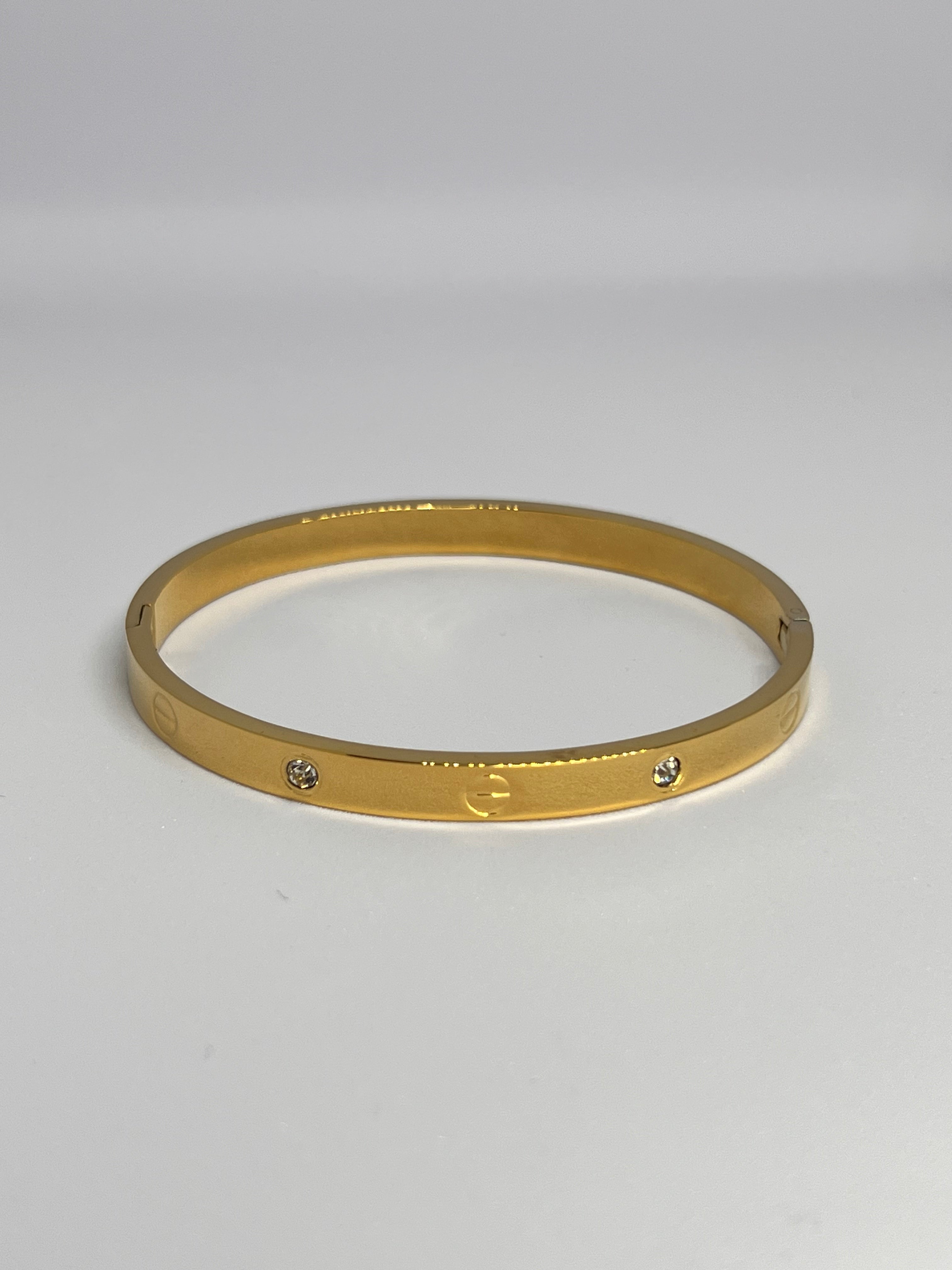 AURA Stone Golden Anti-Tarnish Band