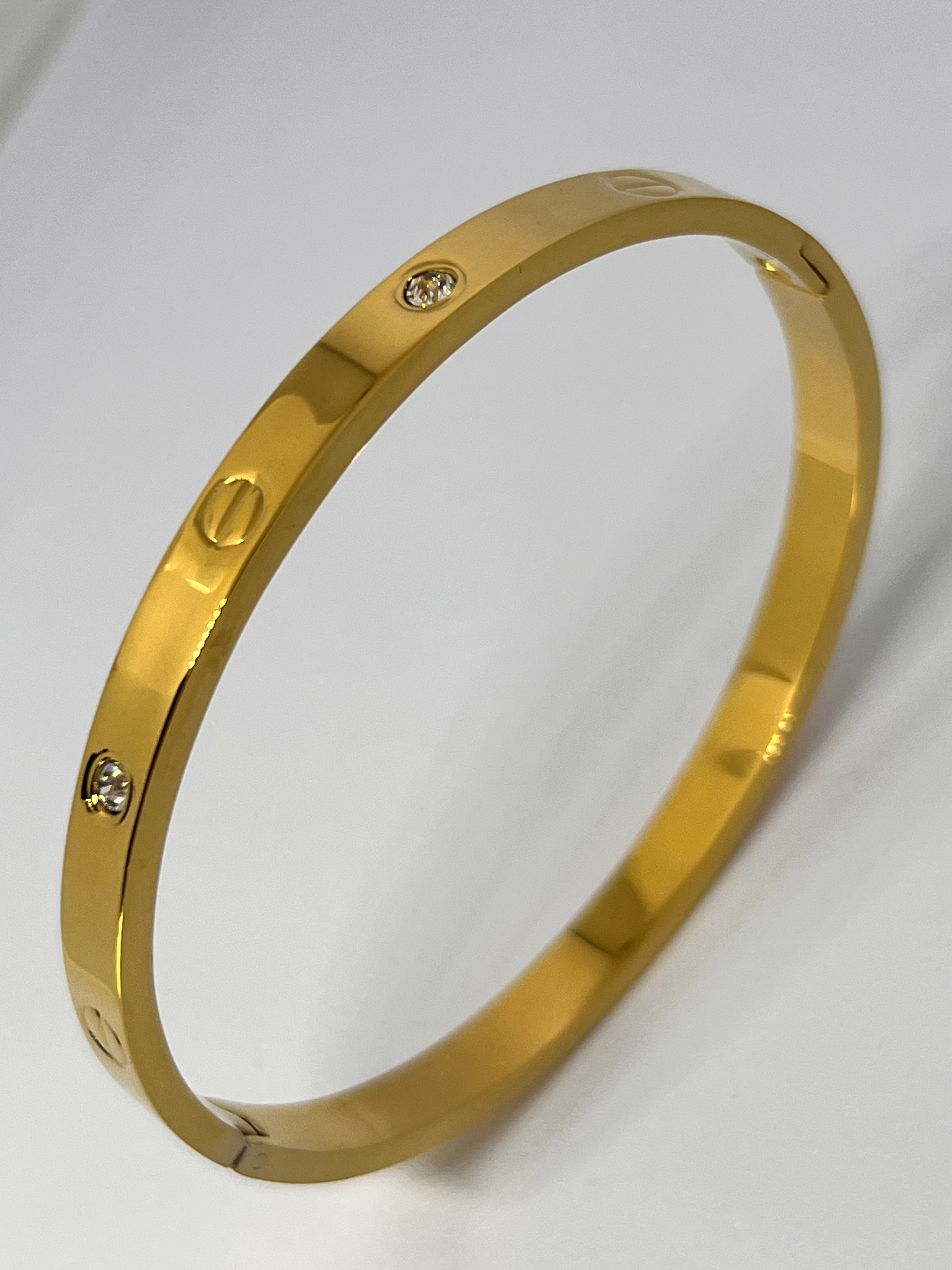 AURA Stone Golden Anti-Tarnish Band