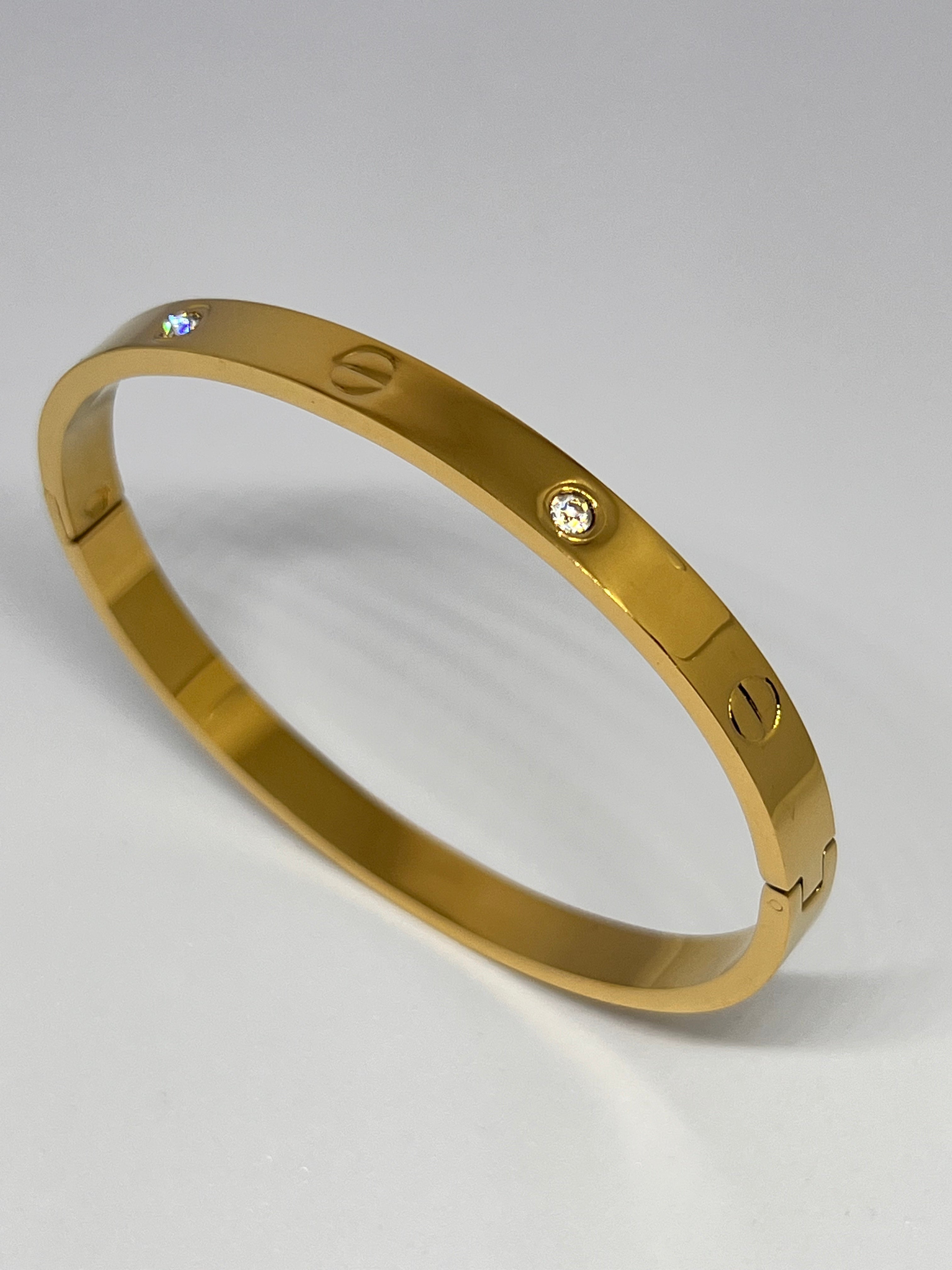 AURA Stone Golden Anti-Tarnish Band